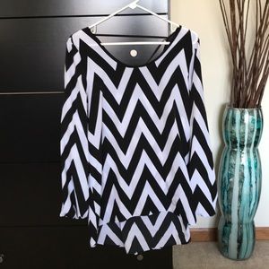 Chevron over sized shirt